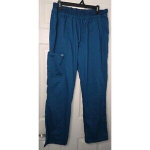 Women's Scrub Bottoms Cherokee Sz L Pants Drawstring & Elastic Waist Teal EUC